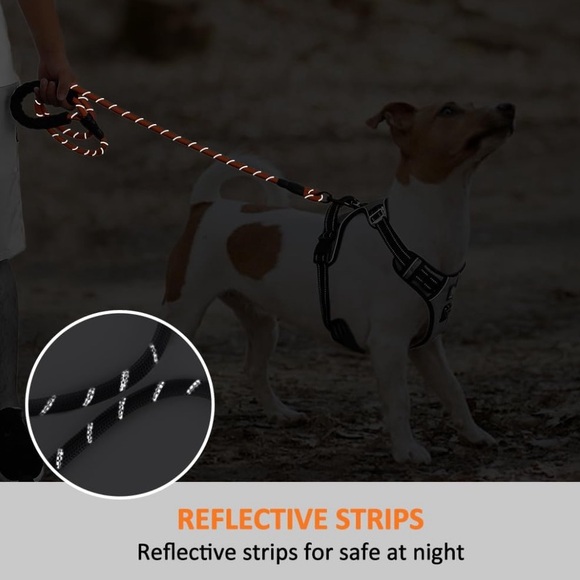 VetFits Dog Lease 4ft Blue Strong Heavy Duty Reflective Rope Padded Loop Handle - Picture 11 of 14